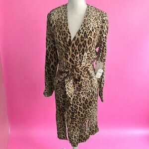 FRAME Leopard Print Button Belted Dress Size Small NEW NWT